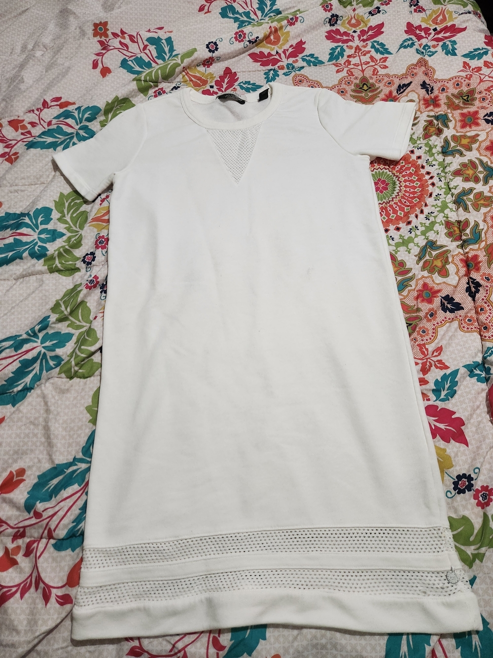 Scotch & Soda White Short Sleeve Shift Dress